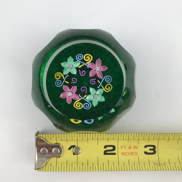 Perthshire PP223 2000 3D Lampwork Flower Celtic Style Facet LE Paperweight Cert - Picture 8 of 14